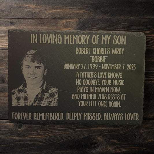 8.5" x 6" Slate Sign | Custom Laser Engraved