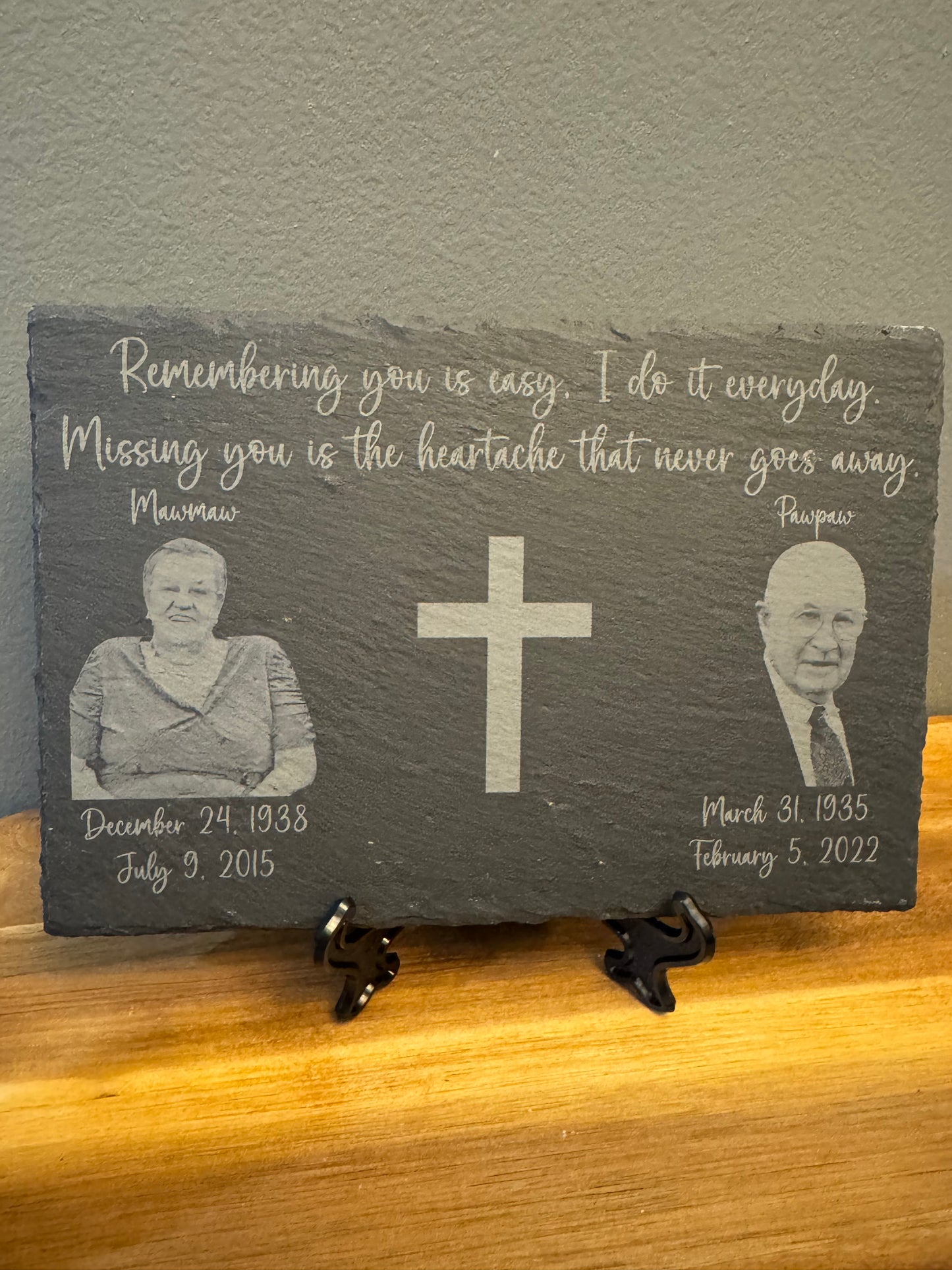 8.5" x 6" Slate Sign | Custom Laser Engraved