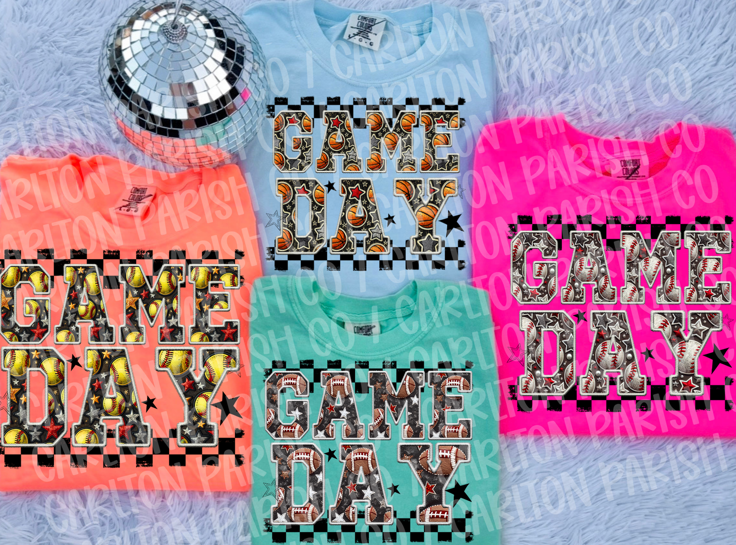 Faux Embroidery Game Day