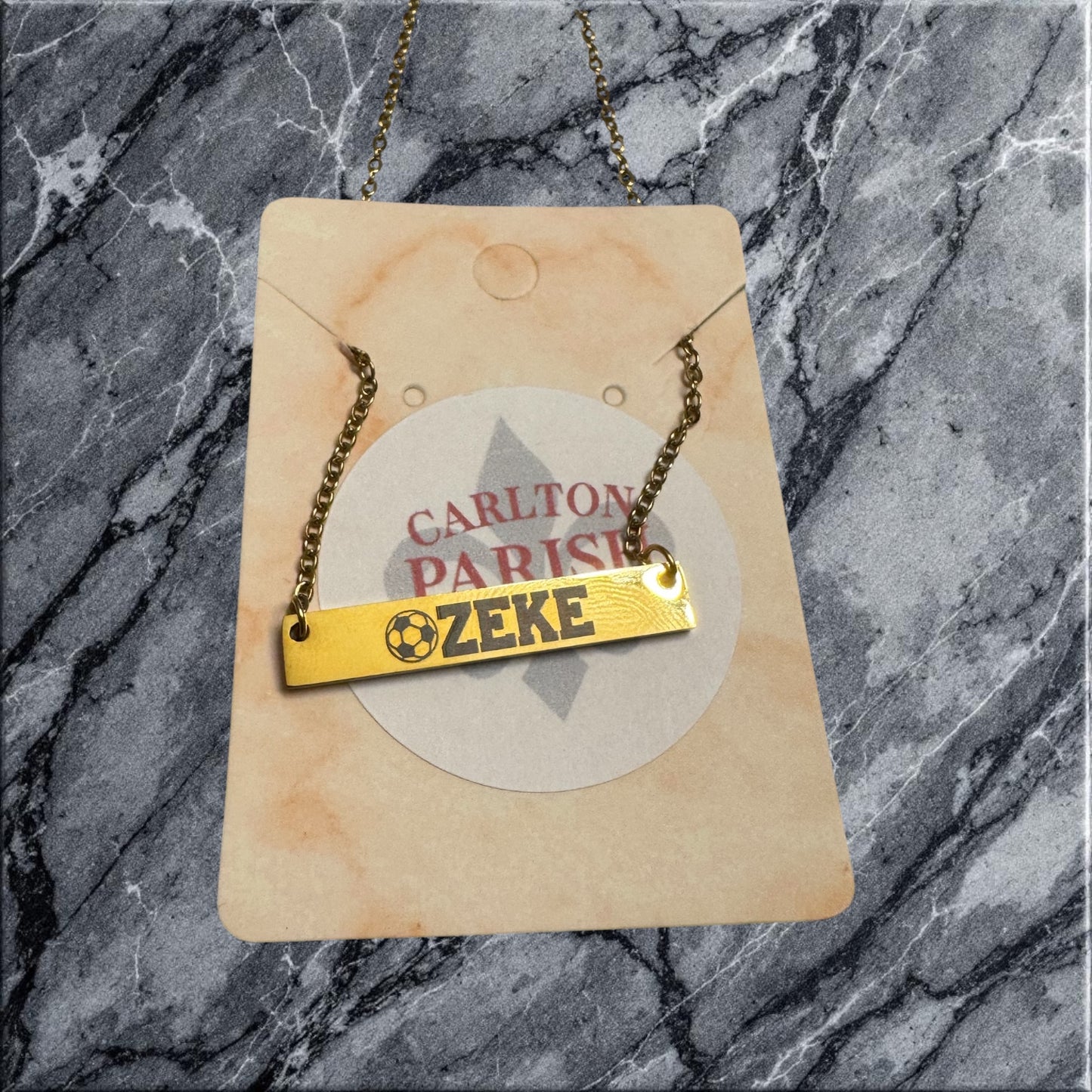 Horizontal Bar Necklace | Custom Laser Engraved
