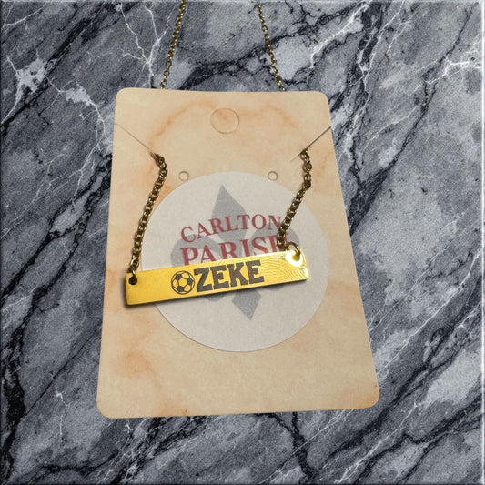 Horizontal Bar Necklace | Custom Laser Engraved