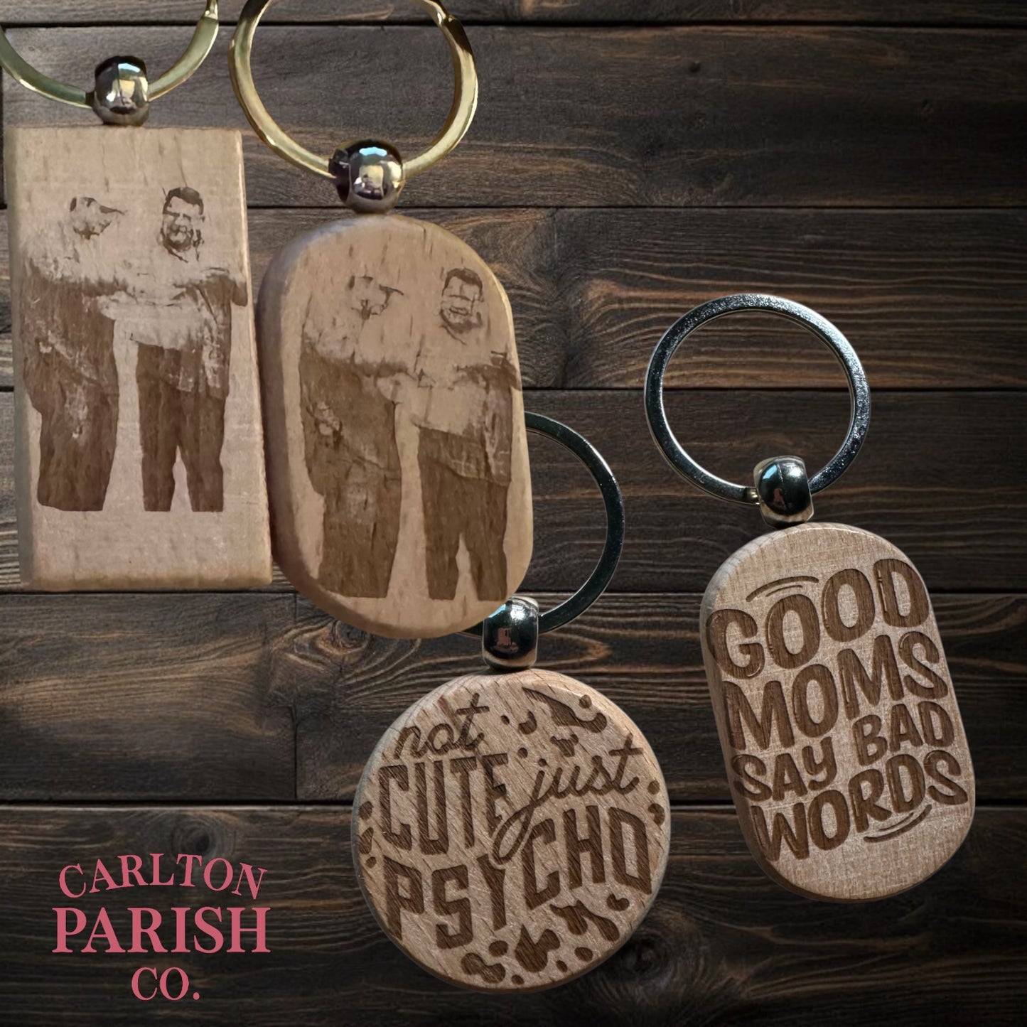 Bamboo Keychain | Custom Laser Engraved