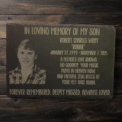 8.5" x 6" Slate Sign | Custom Laser Engraved