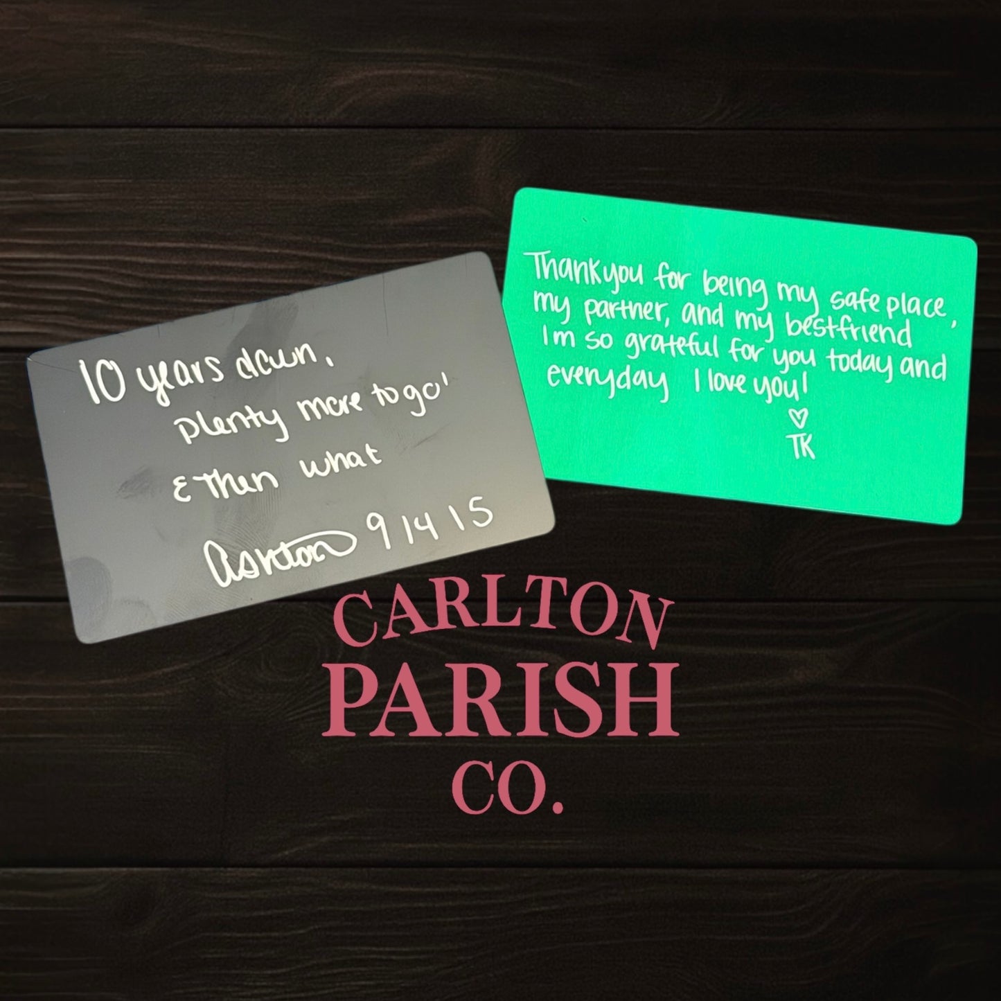 Handwritten Business Card | Custom Laser Engraved Keepsake