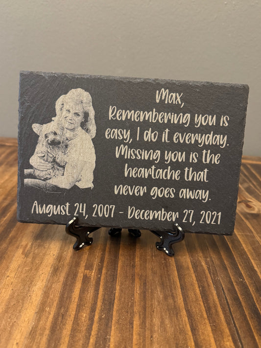 8.5" x 6" Slate Sign | Custom Laser Engraved
