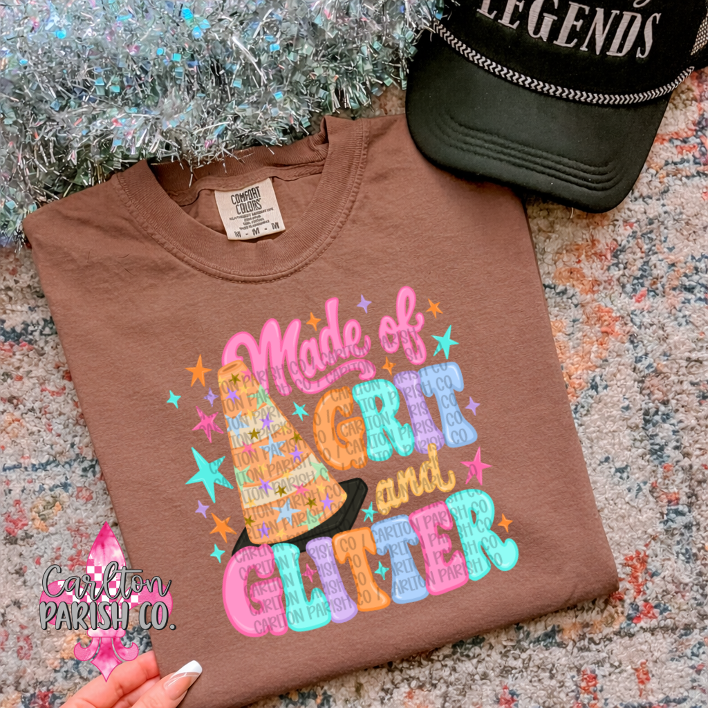 Made of Grit and Glitter Safety Cone Graphic Tee