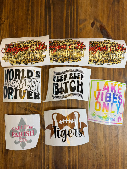 Custom UVDTF Decal