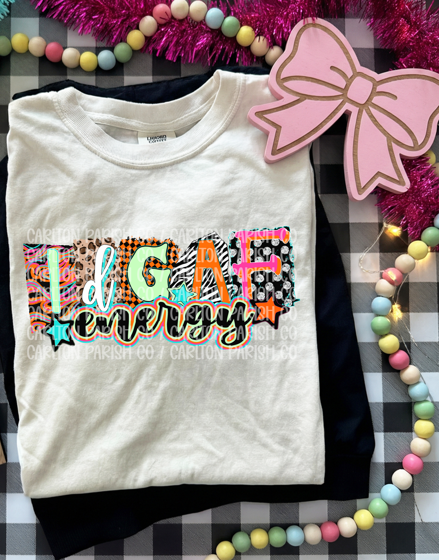 IDGAF Energy Shirt | Funny Attitude Graphic Tee