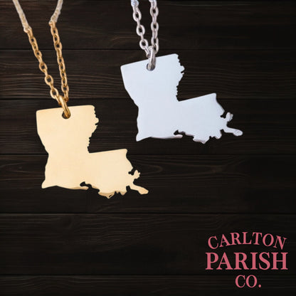 Louisiana Necklace | Custom Laser Engraved