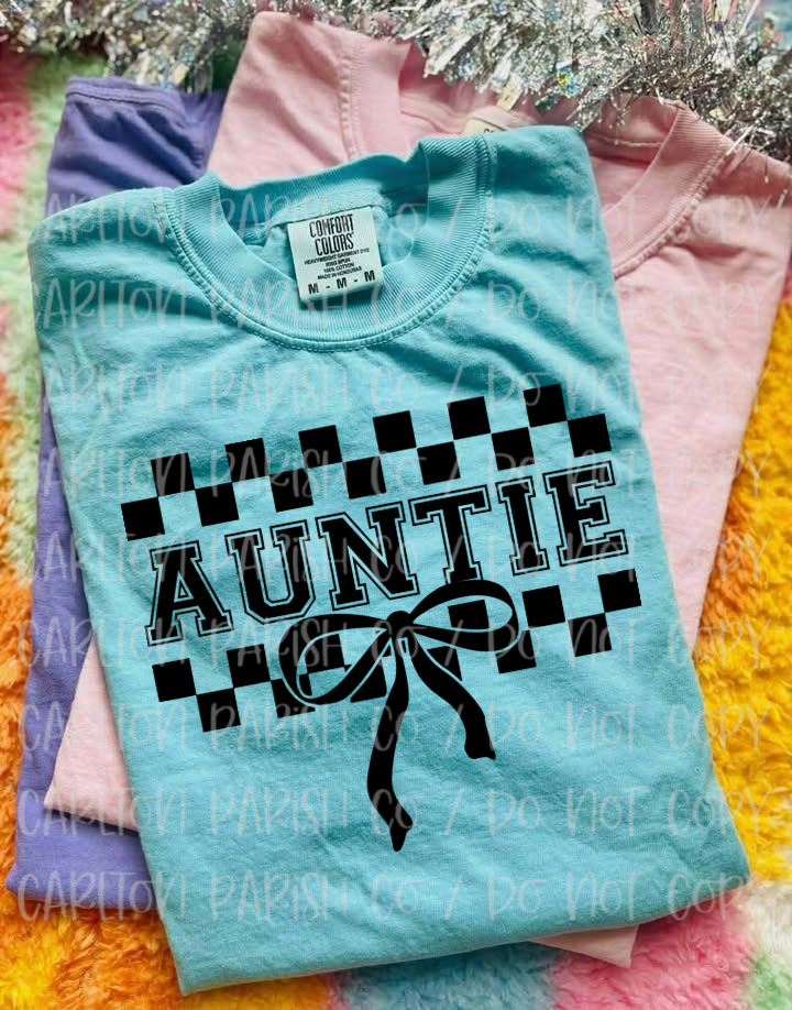 Auntie Checkered Bow