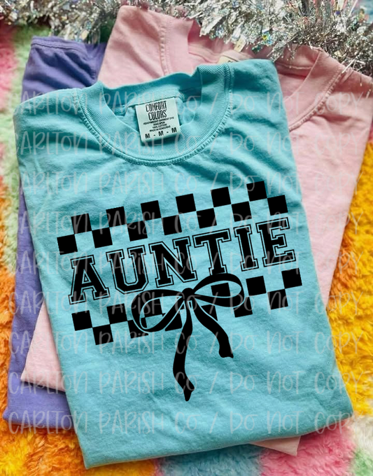 Auntie Checkered Bow