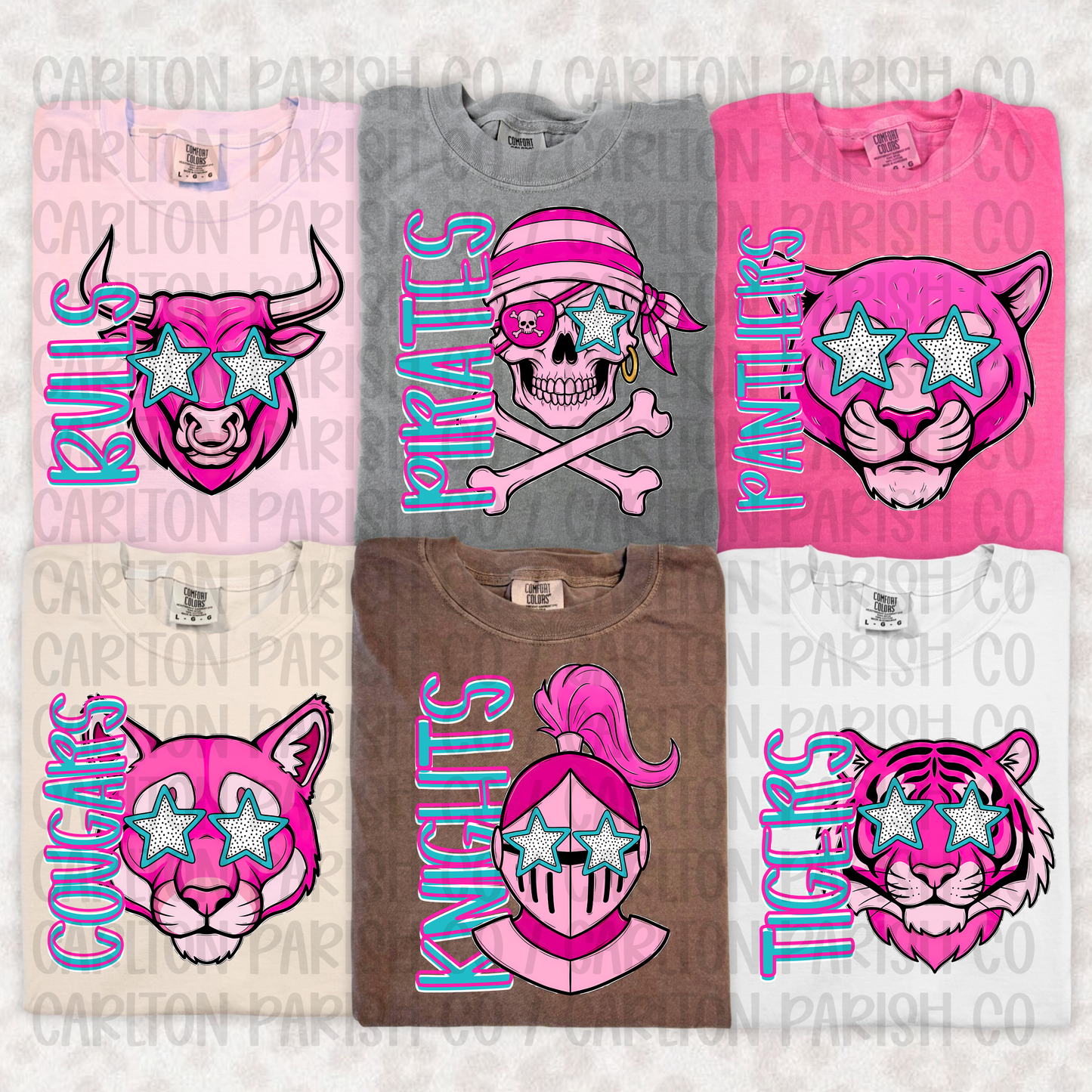 Preppy Pink Mascots
