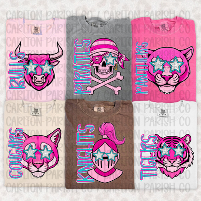 Preppy Pink Mascots