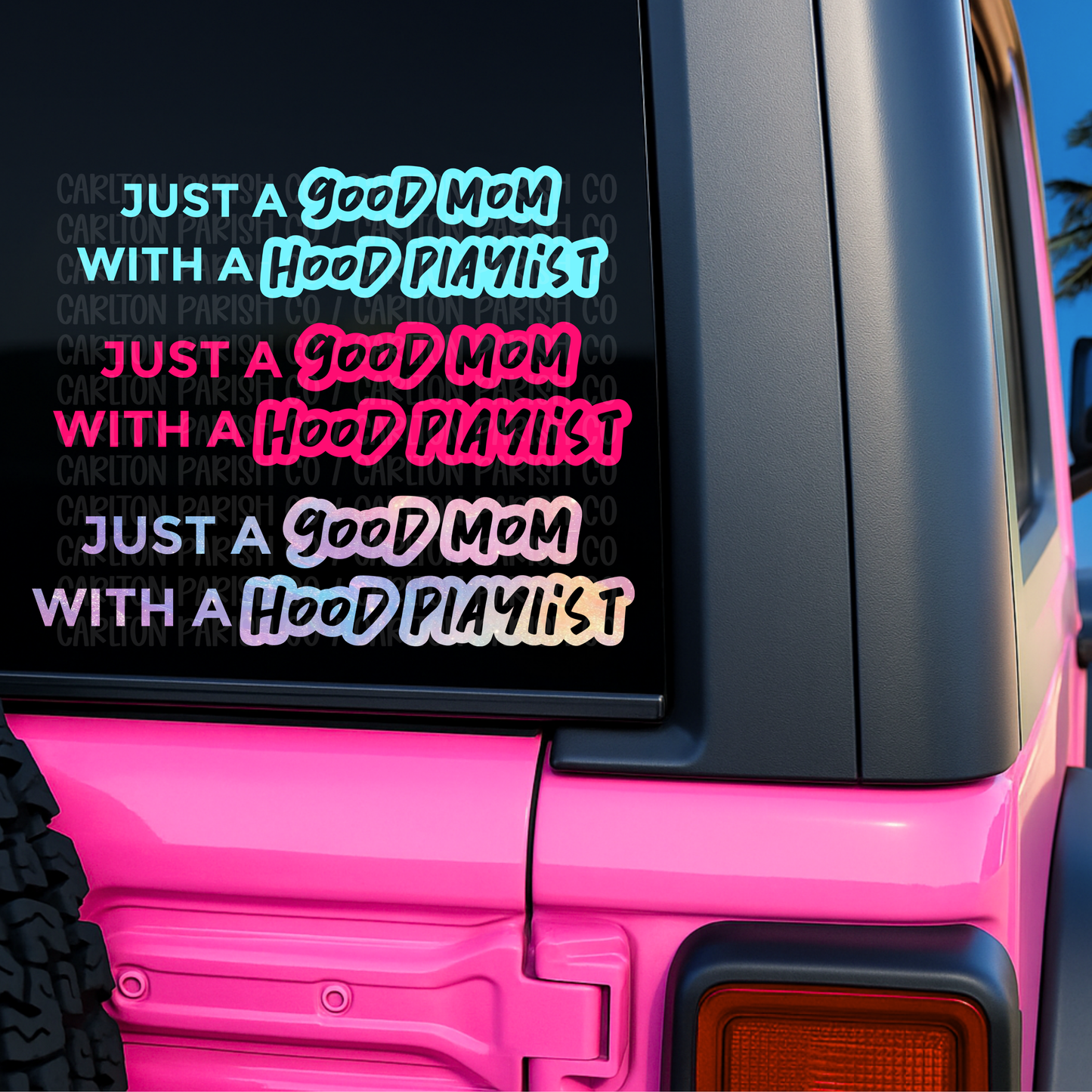 Good Mom Hood Playlist UVDTF Decal