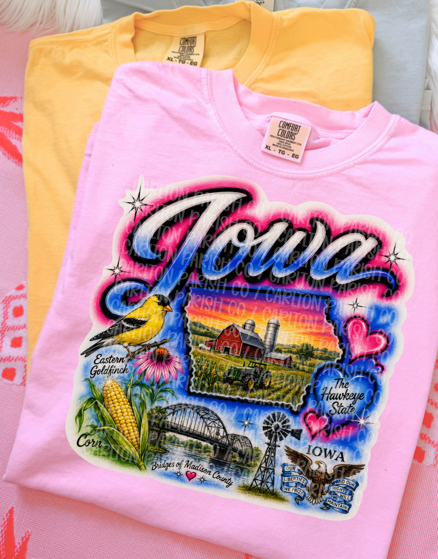 Airbrush Inspired State Shirt | Retro Vintage State Graphic Tee