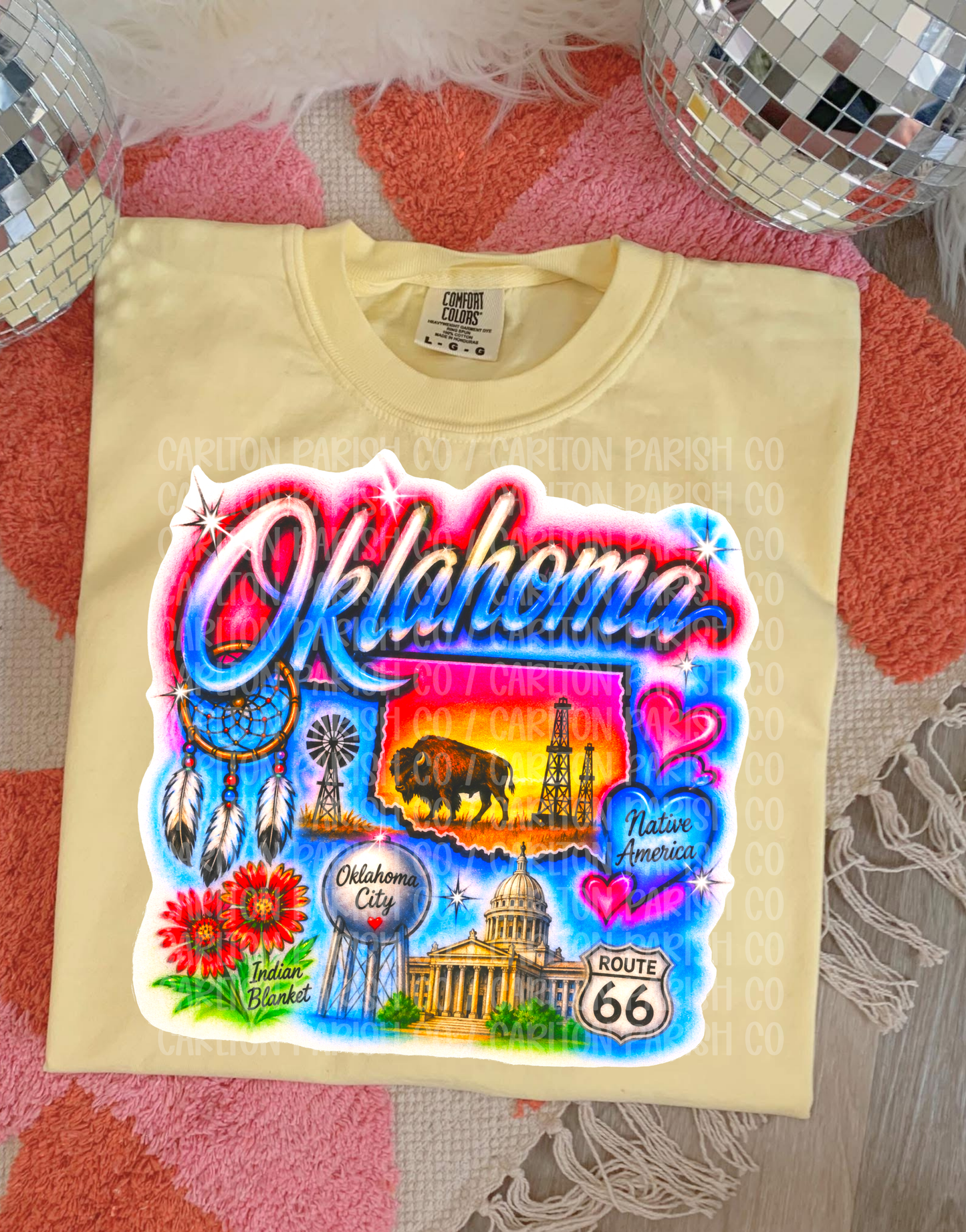 Airbrush Inspired State Shirt | Retro Vintage State Graphic Tee