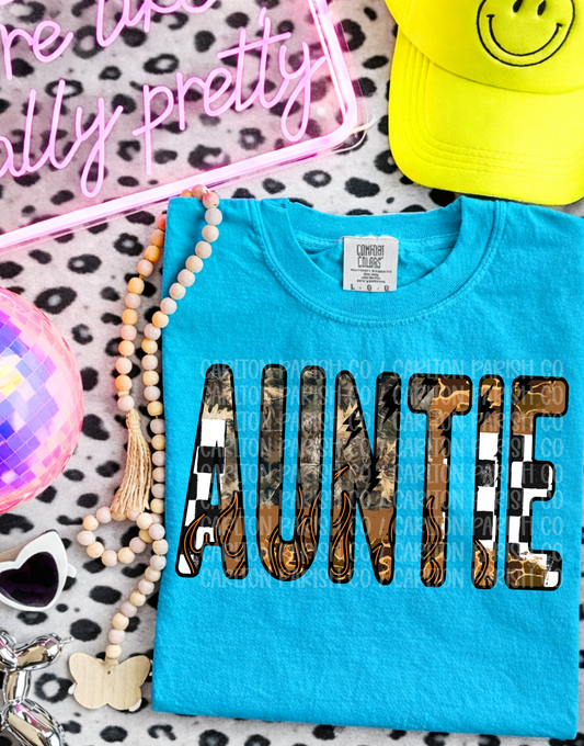 Auntie Graphic | Flame Checkered