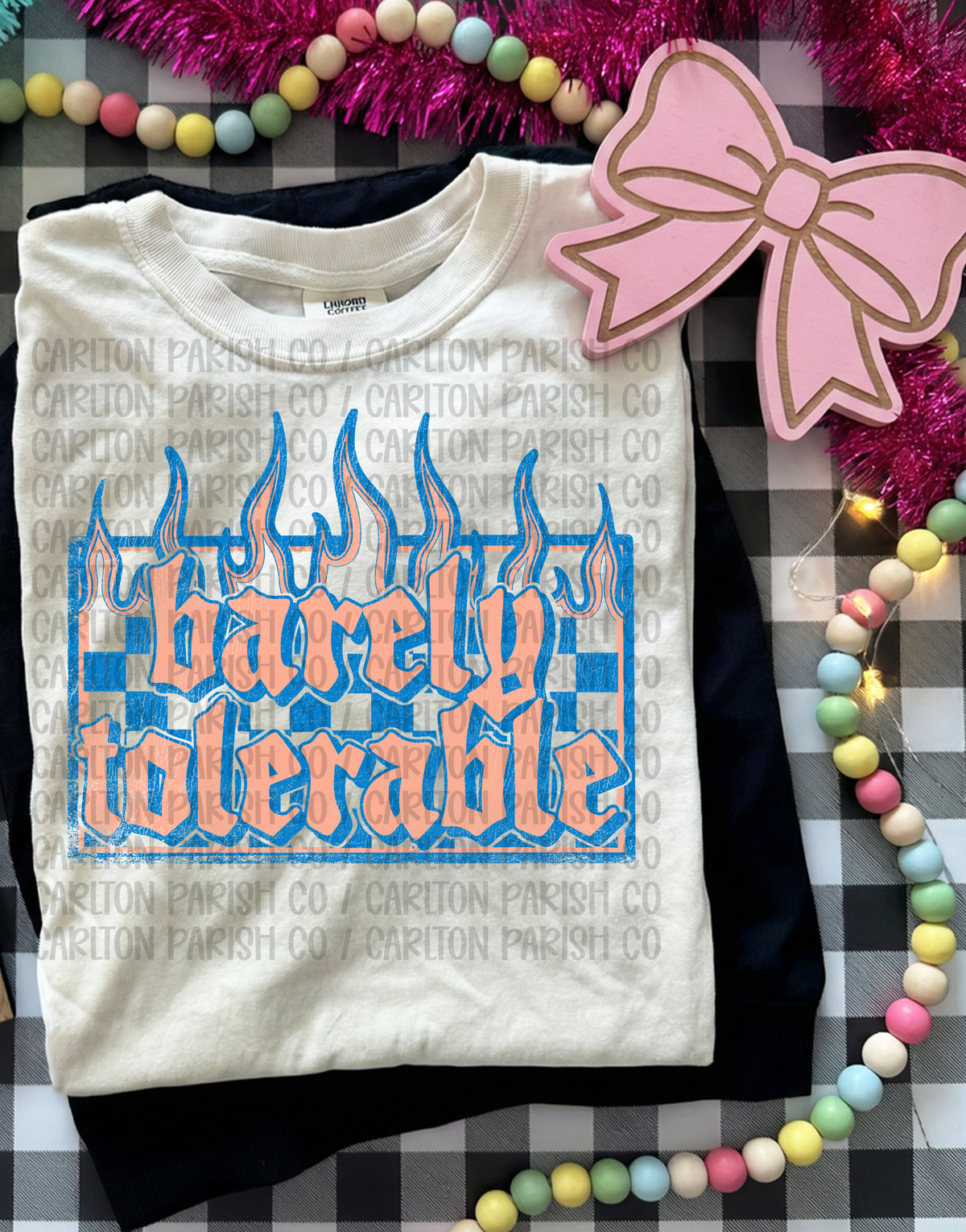 Barely Tolerable Flames Graphic Tee