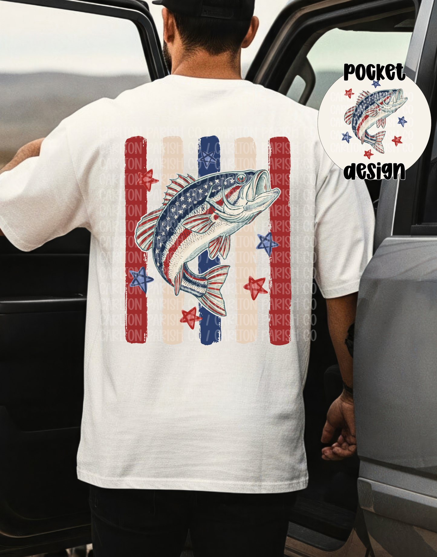 Patriotic Bass Fish