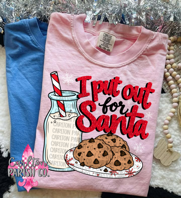 I Put Out for Santa Funny Christmas Graphic Tee