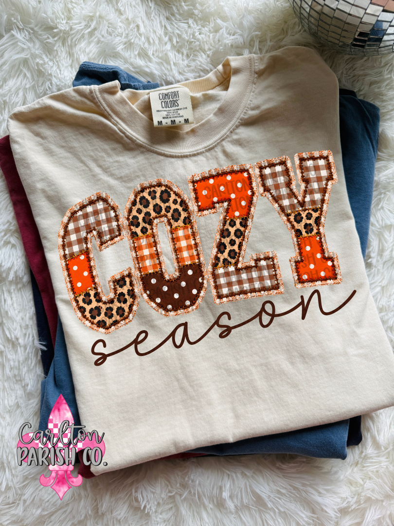 Cozy Season Plaid Fall Graphic Tee