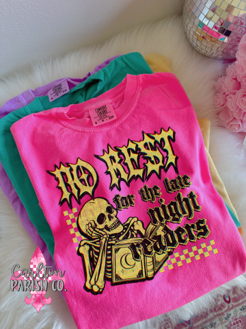 No Rest for the Night Readers Book Lover Tee