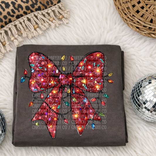 Christmas Bow with Lights