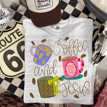 Coffee and Jesus Shirt | Faith Graphic Tee