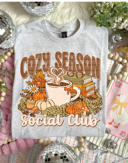 Cozy Season Social Club Shirt | Fall Graphic Tee