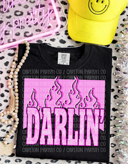 Darlin Shirt | Flame Graphic Western Tee