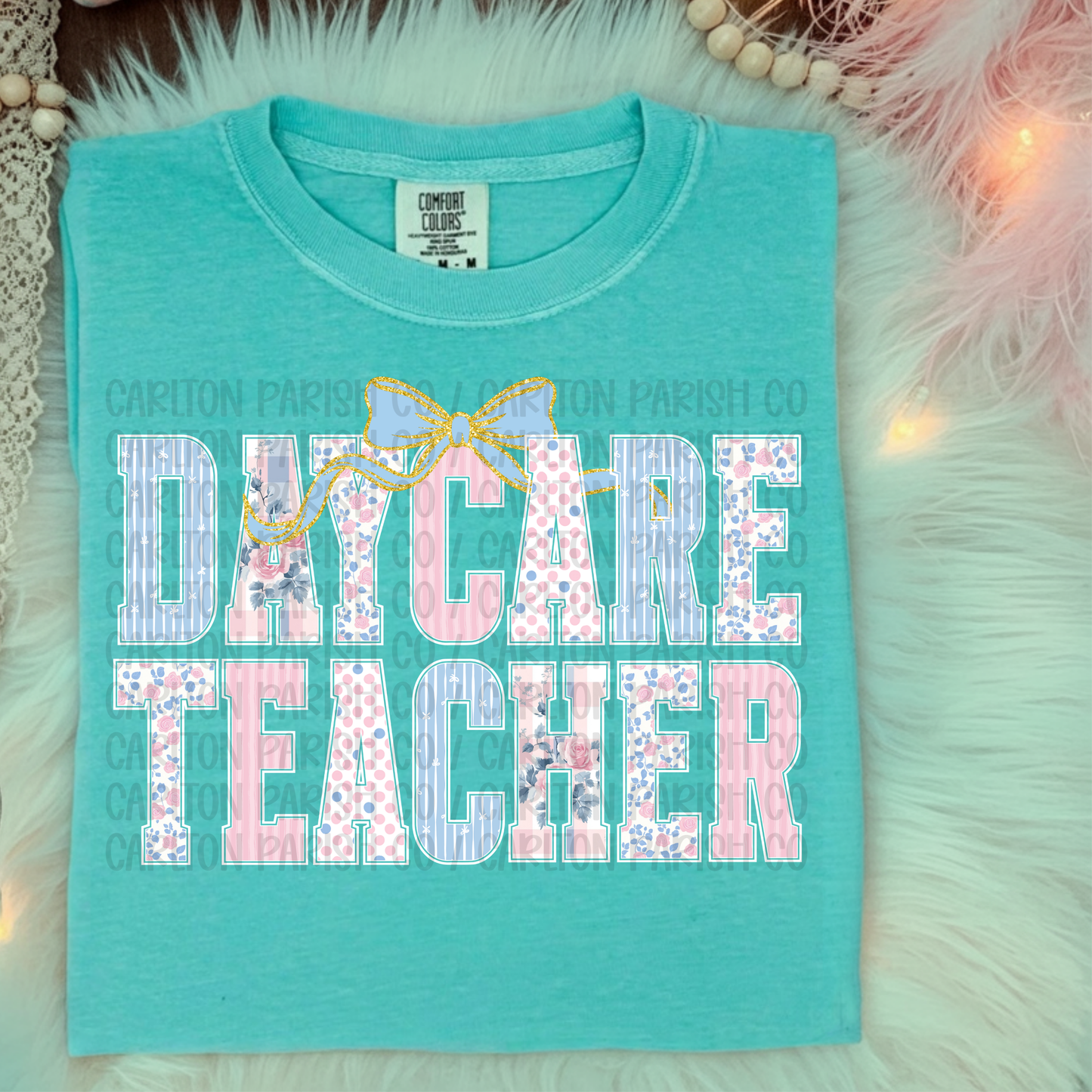 Daycare Teacher | Florals & Polka Dot