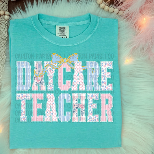 Daycare Teacher Shirt | Floral Teacher Graphic Tee