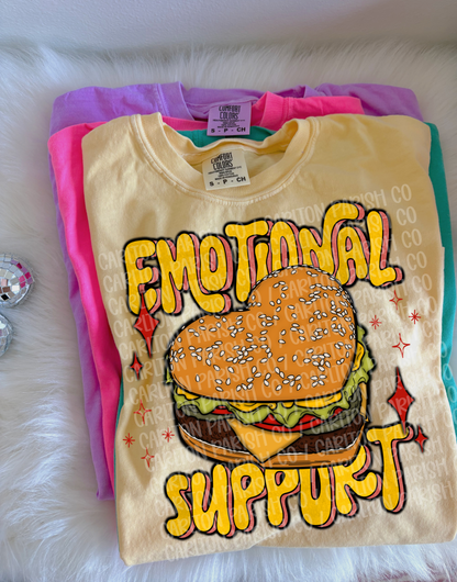 Emotional Support Cheeseburger Shirt | Funny Tee