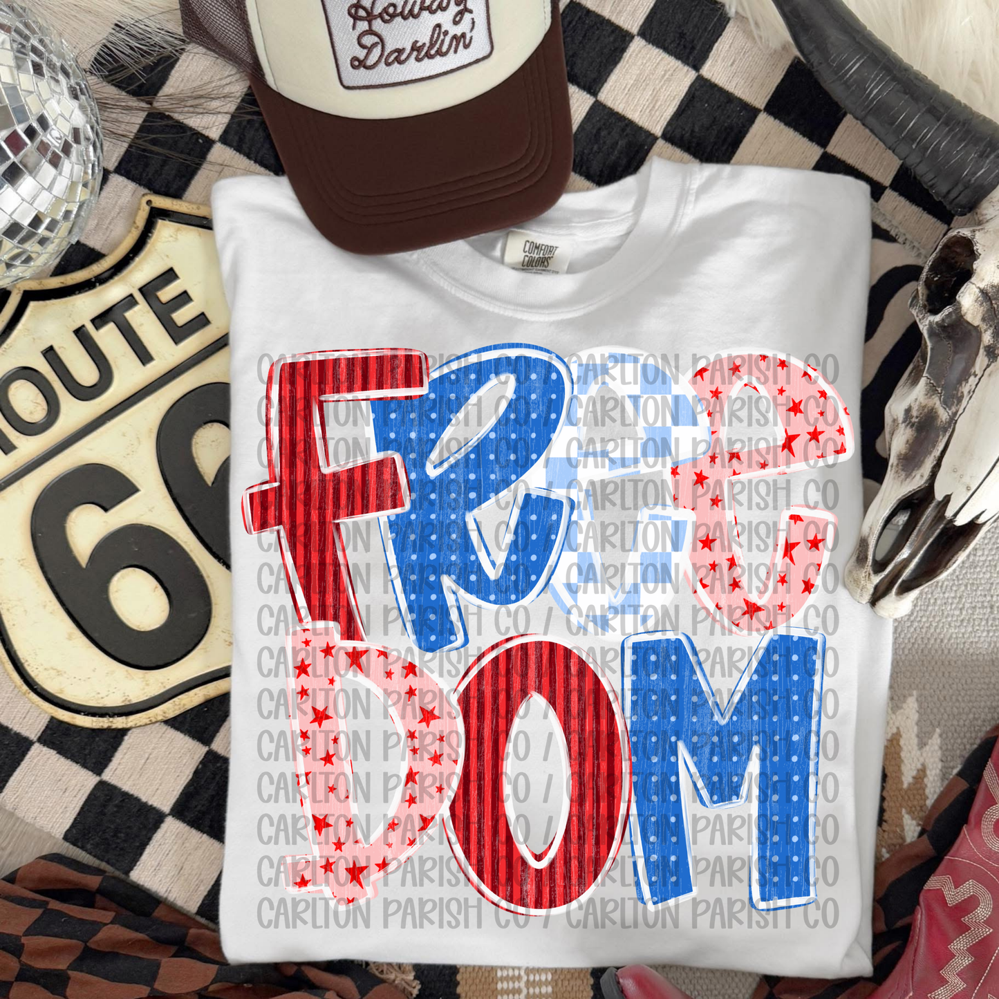 Freedom Shirt | Patriotic Red White Blue Graphic Tee