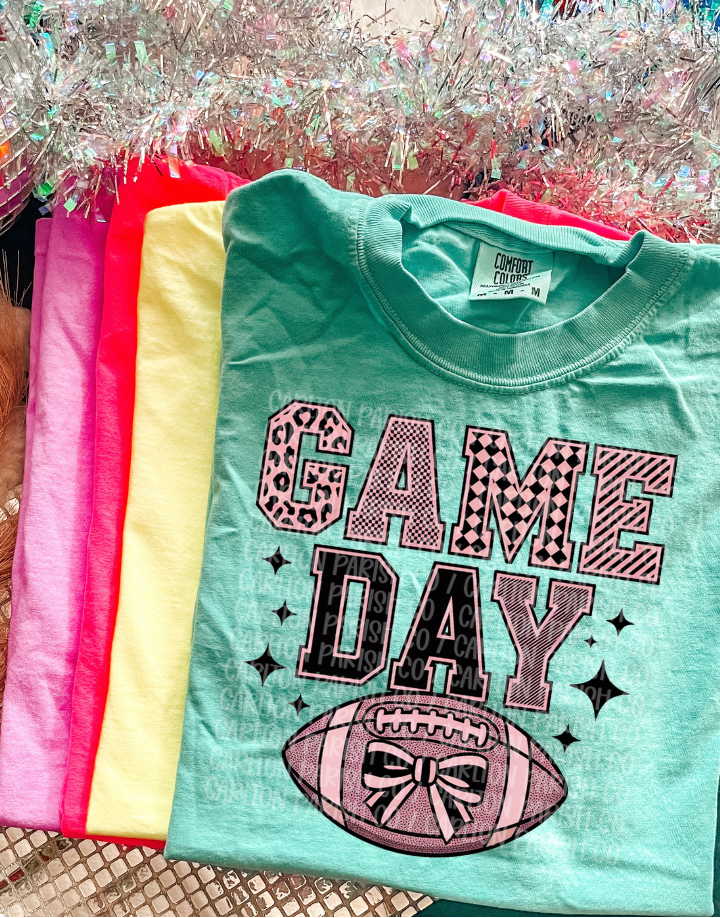 Retro Game Day Football Bow