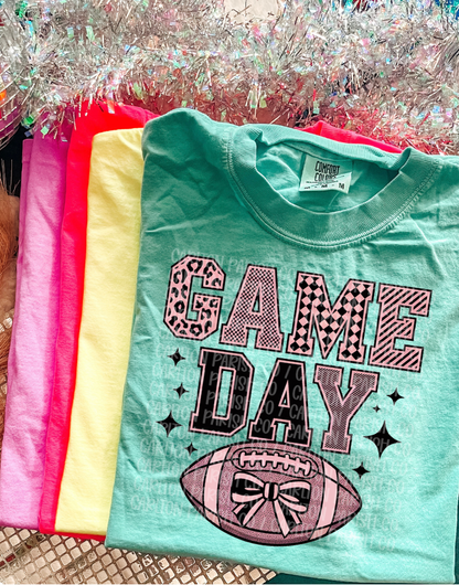 Retro Game Day Football Bow