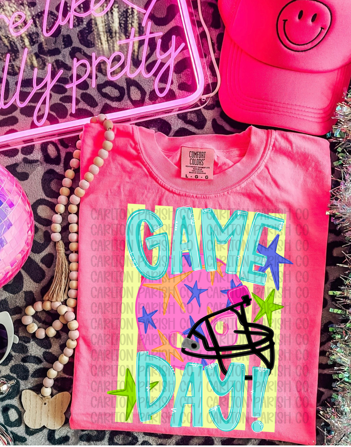 Game Day Helmet Shirt | Preppy Football Graphic Tee