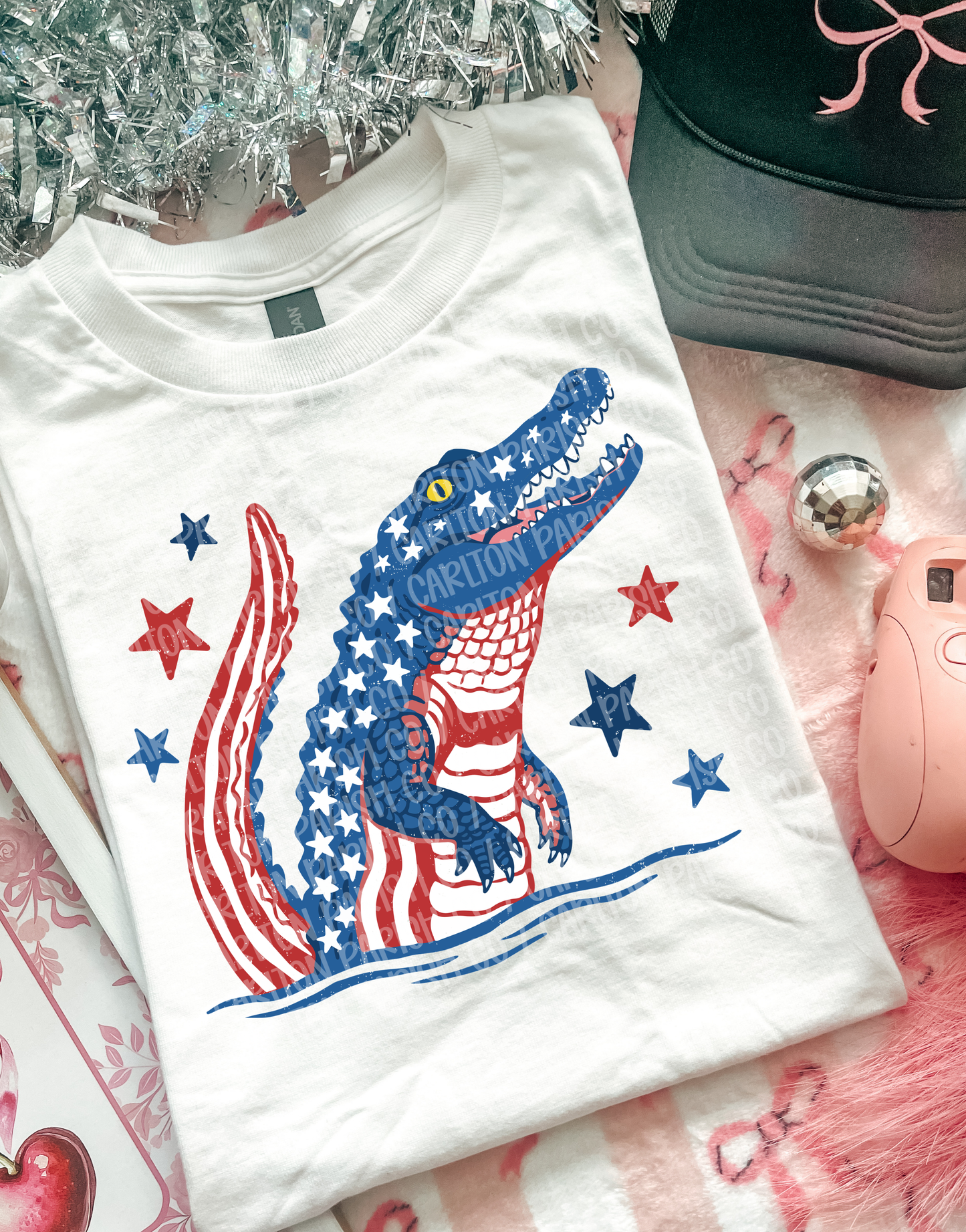 Patriotic Alligator Shirt | Red White Blue Gator Tee