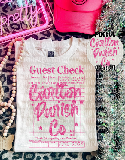 Retro Guest Check