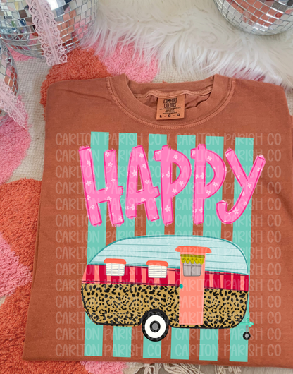 Happy Camper Shirt | Trendy Camping Graphic Tee