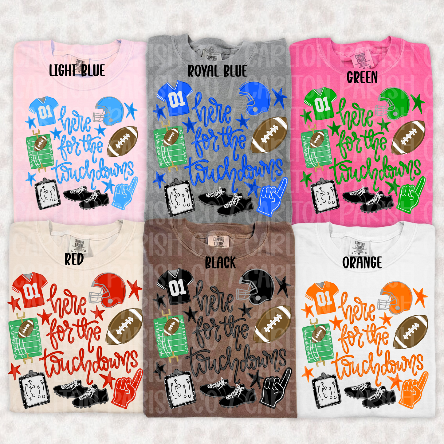 Here for the Touchdowns Shirt | Preppy Football Game Day Tee