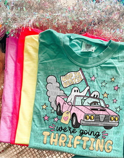 Hop In Bestie Shirt | Thrifting Ghost Graphic Tee