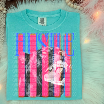 Hustle Panther Shirt | Rhinestone Grill Graphic Tee