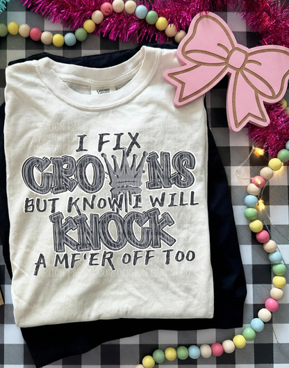 I Fix Crowns Shirt | Funny Pageant Queen Graphic Tee