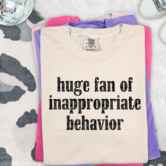 Huge Fan of Inappropriate Behavior