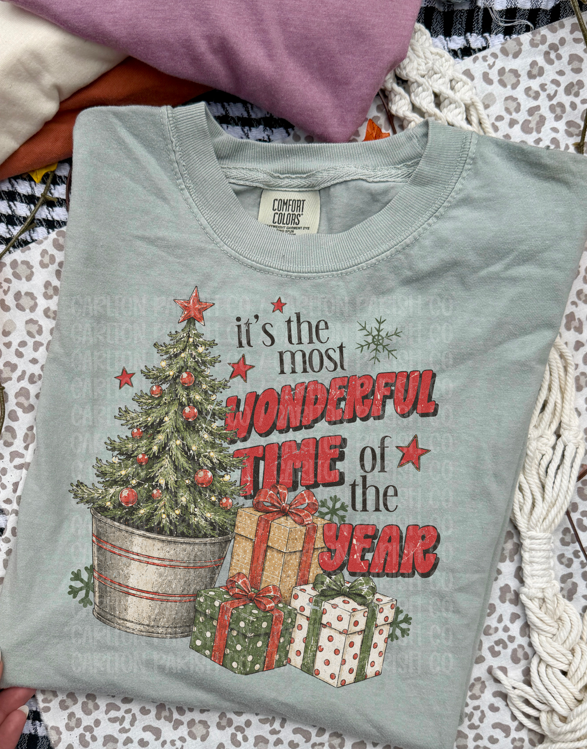 Most Wonderful Time Shirt | Christmas Tree Holiday Graphic Tee