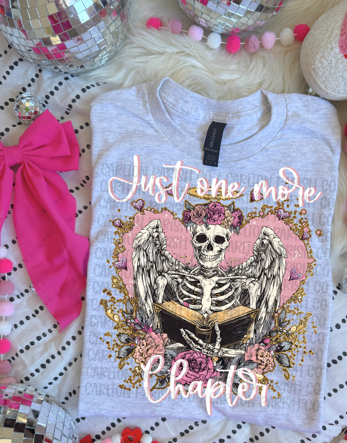 Just One More Chapter Shirt | Skeleton Book Lover Tee