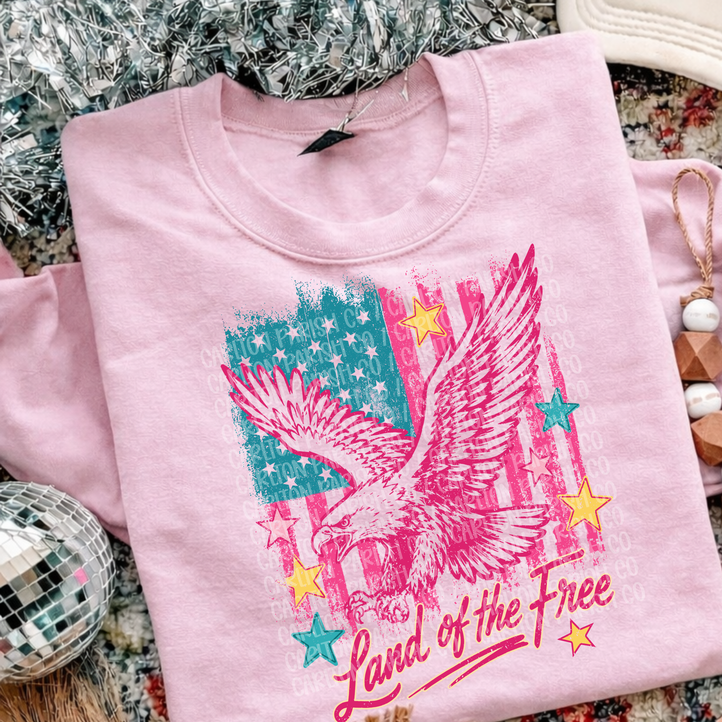 Land of the Free Shirt | Patriotic Eagle Graphic Tee