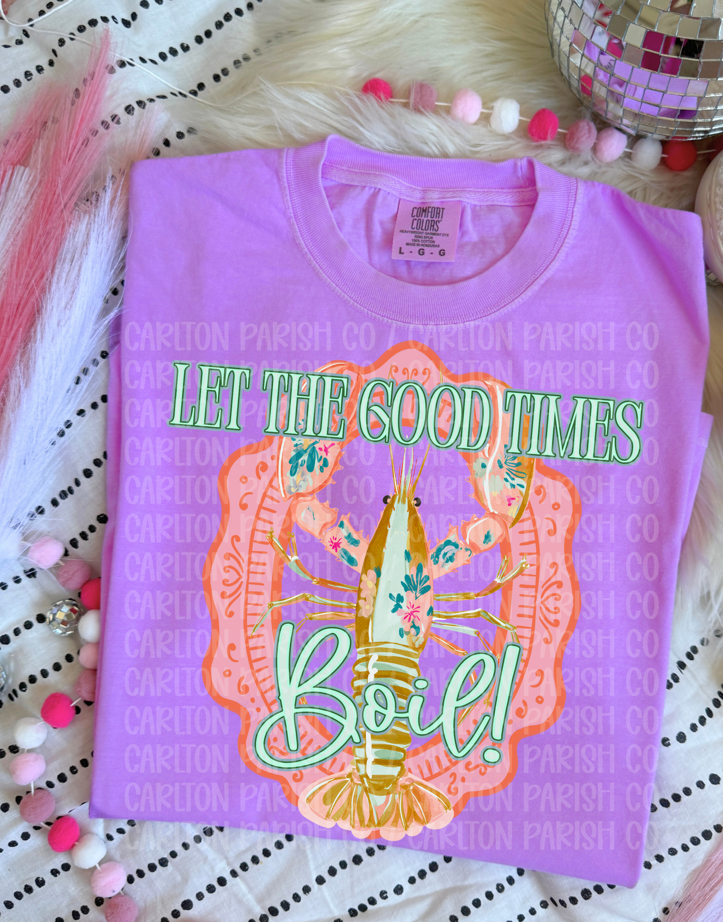 Let the Good Times Boil Shirt | Crawfish Graphic Tee