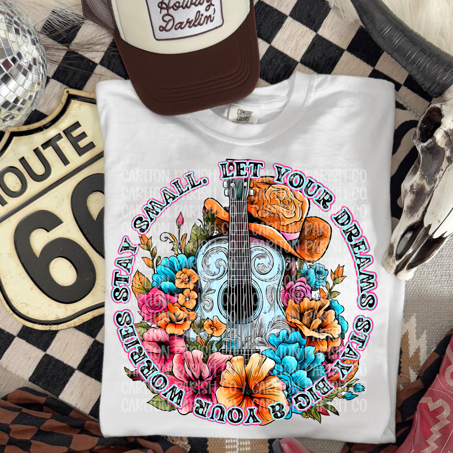 Dream Big Shirt | Western Guitar Graphic Tee